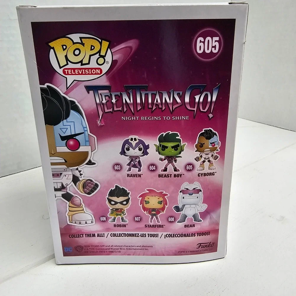 Funko Pop Teen Titans Go Night Begins to Shine Cyborg‎ 605 Vinyl Figure DC
